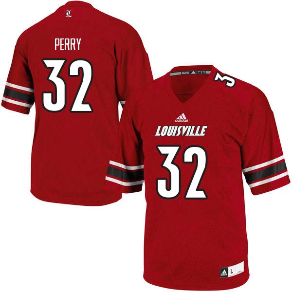 Men Louisville Cardinals #32 Senorise Perry College Football Jerseys Sale-Red